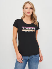 Акція на Футболка жіноча Tommy Hilfiger 10743.1 M Чорна від Rozetka