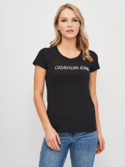 Акція на Футболка жіноча Calvin Klein Jeans 10742.1 S Чорна від Rozetka