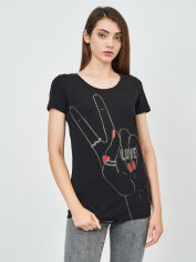 Акція на Футболка жіноча Love Moschino 4821.10 XS Чорна від Rozetka