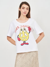 Акція на Футболка жіноча Love Moschino 7355.20 L Біла від Rozetka