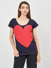 Акція на Футболка жіноча Love Moschino 9097.10 XS Синя від Rozetka