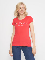 Акція на Футболка жіноча Tommy Hilfiger 10890.4 XL Червона від Rozetka