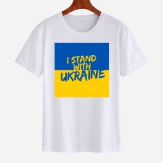 Акция на Футболка жіноча Love&Live I stand with Ukraine-2 LLP01488 S Бiла от Rozetka