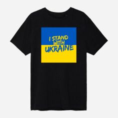 Акция на Футболка жіноча Love&Live I stand with Ukraine-2 LLP01497 M Чорна от Rozetka