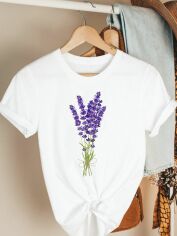 Акция на Футболка жіноча Katarina Ivanenko Alpine lavender-2 KIP00271 XS Бiла от Rozetka