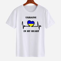 Акция на Футболка жіноча Love&Live Ukraine in my heart-2 LLP01579 XXL Бiла от Rozetka