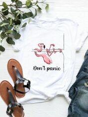 Акція на Футболка жіноча Love&Live Flamingo is right! LLP01888 XS Бiла від Rozetka