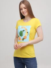Акція на Футболка жіноча Monte Cervino MC7012 L-XL Жовта з різнобарвним від Rozetka