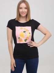 Акція на Футболка жіноча Monte Cervino MC7013 L-XL Чорна з різнобарвним від Rozetka