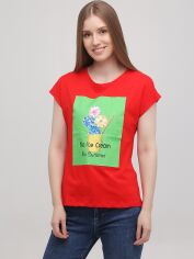 Акція на Футболка жіноча Monte Cervino MC7031 L-XL Червона з різнобарвним від Rozetka