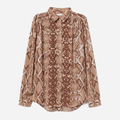 Акція на Сорочка жіноча H&M 0697054 36 Коричнева від Rozetka