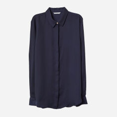 Акція на Сорочка жіноча H&M 0688873 32 Темно-синя від Rozetka