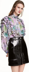 Акція на Блузка жіноча H&M XAZ173108DZPZ XS Фіолетова з різнокольоровим від Rozetka