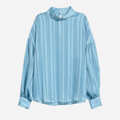 Акція на Блузка жіноча H&M 01-0538275-6 32 Блакитна (СА2000001303047) від Rozetka