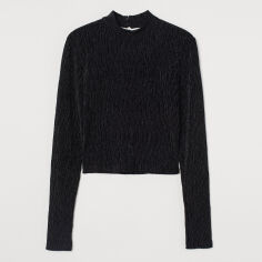 Акція на Блузка жіноча H&M 0931444_чорн M Чорна від Rozetka