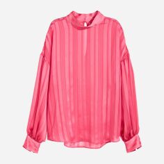 Акція на Блузка жіноча H&M 0538275_рожев 32 Рожева (KZ2000001245187_KAY2000001245187) від Rozetka