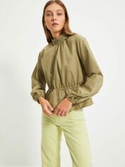 Акция на Блузка жіноча Trendyol TWOAW22BZ0101 40 Khaki от Rozetka