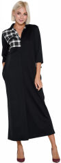 Акція на Плаття-сорочка довге осіннє жіноче ISSA PLUS 10194 S Чорне від Rozetka