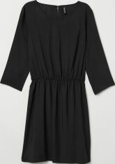 Акція на Сукня коротка осіння жіноча H&M 52291876 36 Чорна від Rozetka