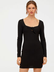 Акція на Сукня коротка осіння жіноча H&M 71067697 36 Чорна від Rozetka