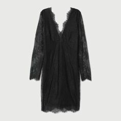 Акція на Сукня коротка осіння жіноча H&M 63398386 S Чорна від Rozetka