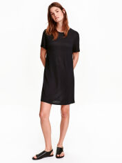 Акція на Плаття-футболка міді осіннє жіноче H&M 2-4044274 XS Чорна від Rozetka