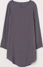 Акция на Сукня-футболка міні осіння жіноча H&M XAZ200111BXBE 34 Темно-сіра от Rozetka