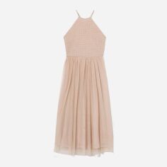 Акція на Плаття вечірнє міді літнє жіноче H&M XAZ172586JTQK 46 Бежеве від Rozetka