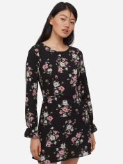 Акція на Сукня коротка осіння жіноча H&M 0781833-0 38 Чорна від Rozetka
