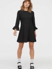 Акція на Сукня коротка осіння жіноча H&M 0690193-9 40 Чорна від Rozetka