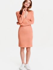 Акція на Плаття коротке осіннє жіноче H&M 0422664-4 L Бежеве від Rozetka