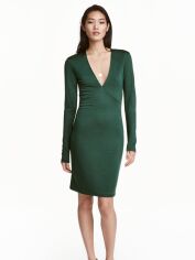 Акція на Сукня коротка осіння жіноча H&M 0422664-4 L Зелена від Rozetka