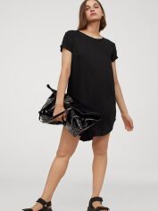 Акція на Сукня-футболка міні осіння жіноча H&M Divided 0843687-1 40 Чорна від Rozetka
