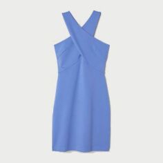 Акція на Плаття коротке осіннє жіноче H&M 0625795-7 32 Блакитне від Rozetka