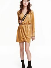 Акція на Плаття коротке осіннє жіноче H&M 4371264dm 38 Гірчичне від Rozetka
