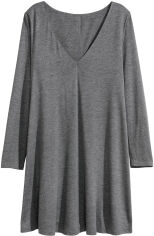 Акция на Сукня міні осіння жіноча H&M 5636356RP21 M Темно-сірий меланж от Rozetka