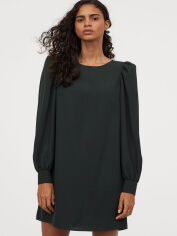 Акція на Сукня коротка осіння жіноча H&M 0828991-1 XS Зелена від Rozetka