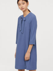 Акція на Сукня коротка осіння жіноча H&M 0652747-9 36 Синя від Rozetka