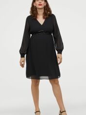 Акция на Сукня для вагітних міні осіння жіноча H&M 0853110-0 XL Чорна от Rozetka