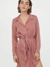 Акция на Сукня-сорочка міні осіння жіноча H&M 0856440-1 36 Рожева от Rozetka