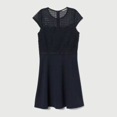 Акція на Сукня міні осіння жіноча H&M 1512-7194849 S Темно-синя від Rozetka