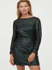Акція на Плаття вечірнє коротке осіннє жіноче H&M 0827349-0 36 Чорне від Rozetka