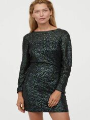 Акция на Сукня міні осіння жіноча H&M 0827349-0 36 Чорна от Rozetka