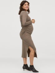 Акция на Сукня для вагітних міді осіння жіноча H&M 0832934-1 XS Кавова от Rozetka