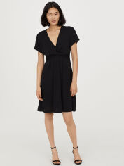Акція на Сукня коротка осіння жіноча H&M 0642960-7 34 Чорна від Rozetka