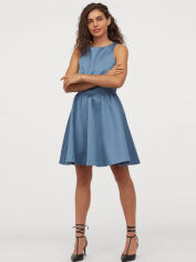 Акція на Сукня коротка осіння жіноча H&M 0834383-1 40 Синя від Rozetka