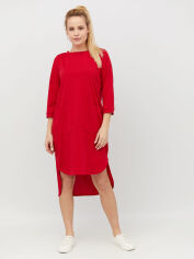 Акция на Сукня-футболка міні осіння жіноча Criss CRS210070-4 L Червона от Rozetka