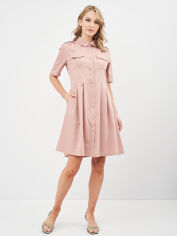 Акция на Сукня-сорочка міді осіння жіноча Garrt Blossom 82DR0003RS40 S Рожева от Rozetka