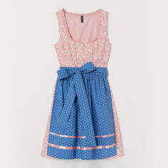 Акція на Сукня коротка літня жіноча H&M 0740464_03 38 Рожева (LD2000000832197_KAY2000000832197) від Rozetka