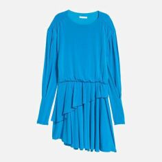 Акція на Сукня коротка осіння жіноча H&M 0563665_02 34 Синя від Rozetka